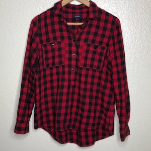 Madewell Red and Black Flannel